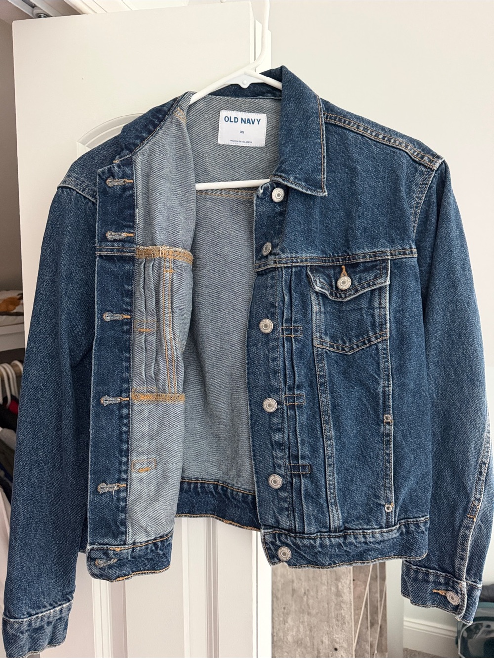 Old Navy Blue Denim Jacket with Button Front